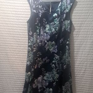 Roz & Ali Navy Floral Midi Dress